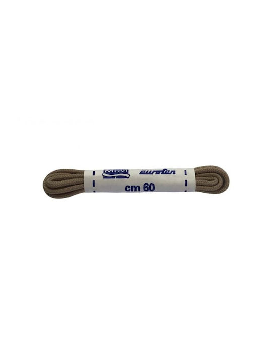 Movi Cotton Shoelaces Round Thin Beige 60cm