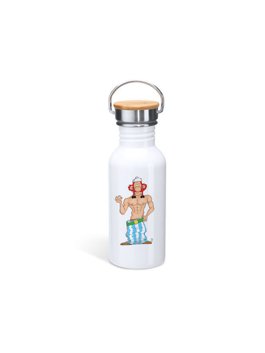 Water Bottle Stainless Steel 650ml White