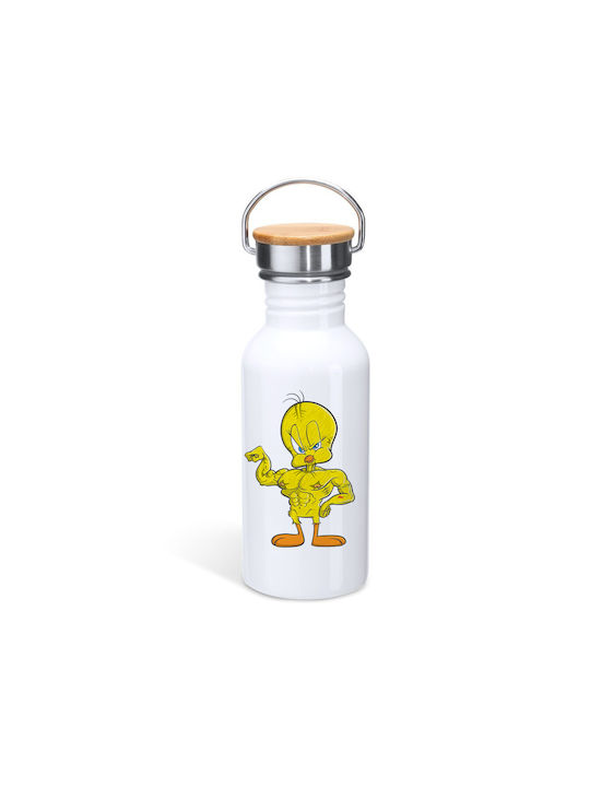 Water Bottle Stainless Steel 650ml White