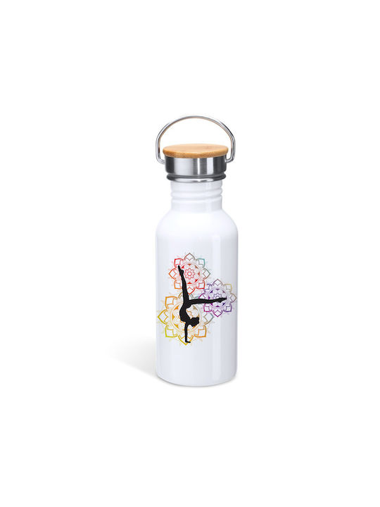 Water Bottle Stainless Steel 650ml White
