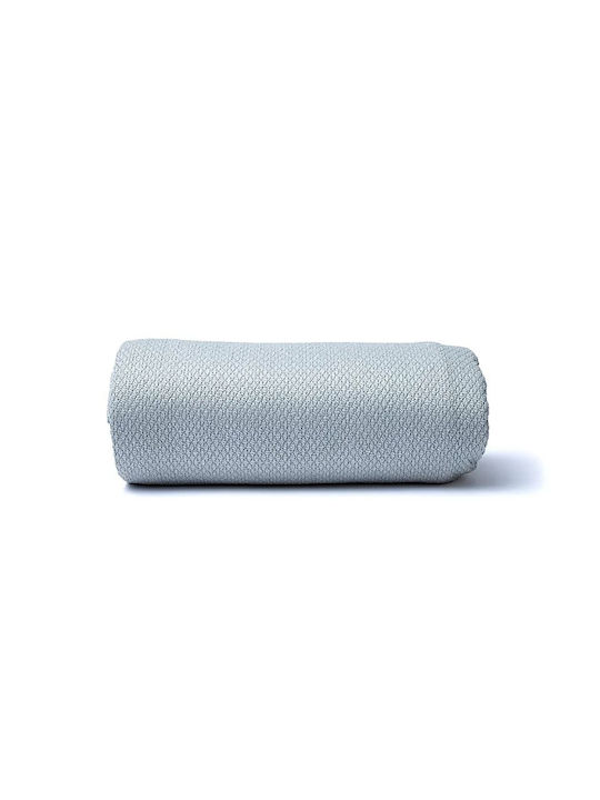 Πετσέτα Γιόγκα Aντιολισθητικές Κουκίδες Yoga Towel Grey Xl 182x63cm