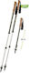 Komperdell Pair of Telescopic Carbon Fiber Fast Lock Trekking Poles with 3 Sections Black 221gr