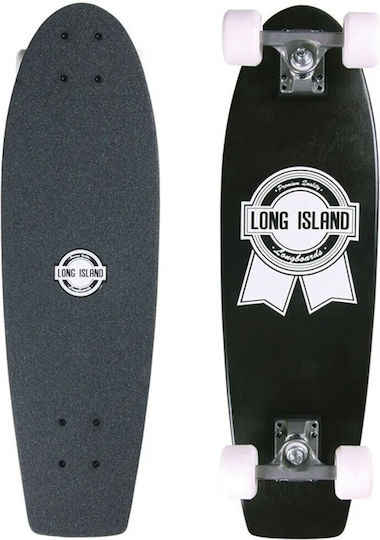 Long Island Longboards 7.5" Complete Longboard Μαύρο