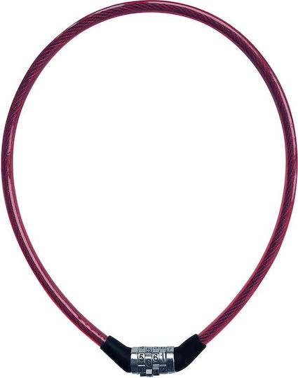 Κλειδαριά Ποδηλάτου Rieffel Cable Lock Combination Lock Red