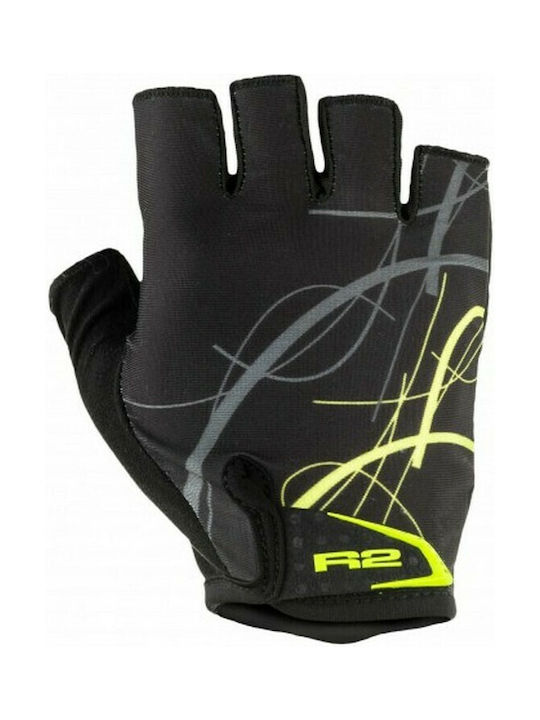 R2 Easer Kurze Fahrradhandschuhe Schwarz