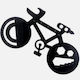 Multitool Fahrradform Schwarz 9153-k