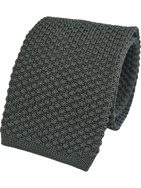 Cortese Men's Tie Silk Knitted Monochrome in Gray Color
