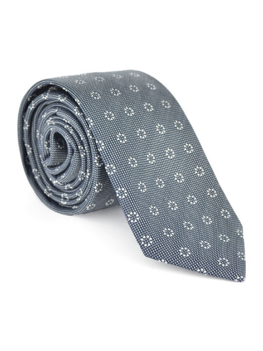 Monte Napoleone Men's Tie Synthetic Printed in Blue Color