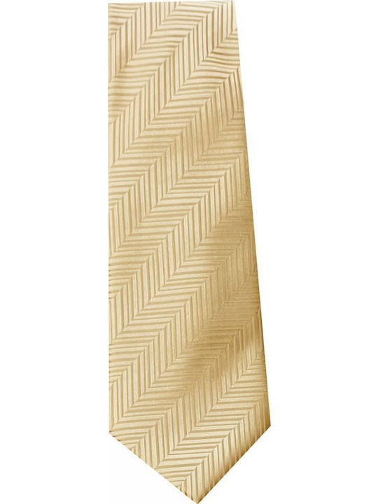 Luciano Faketti Men's Tie Monochrome in Yellow Color