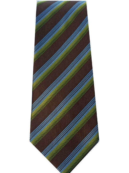 Luciano Faketti Men's Tie Printed in Brown Color