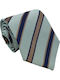 Silk Double-Face Mint Green/Beige Blue Tie 8.5cm