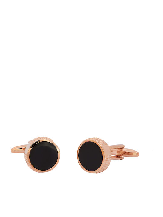 Ascot Cufflinks from Steel in Black Color