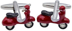 Vespa Μανικετόκουμπα από Ατσάλι σε Κόκκινο Χρώμα