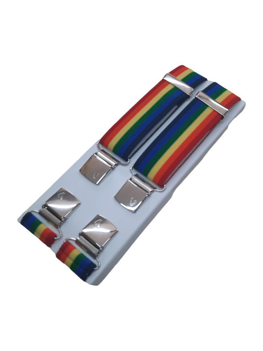 Victoria Suspenders Patterned Colorful Stripes 63036-651a