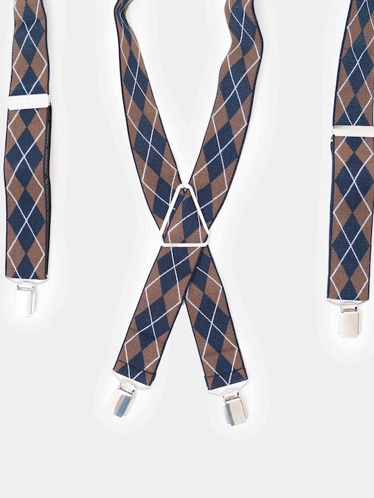Beltipo Men's Suspenders Checkered Pattern