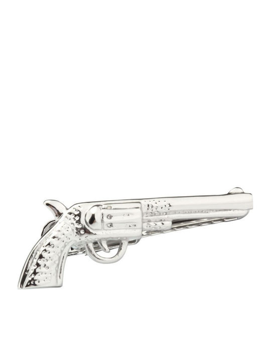Сребърен Клип За Вратовръзка Gun 4см