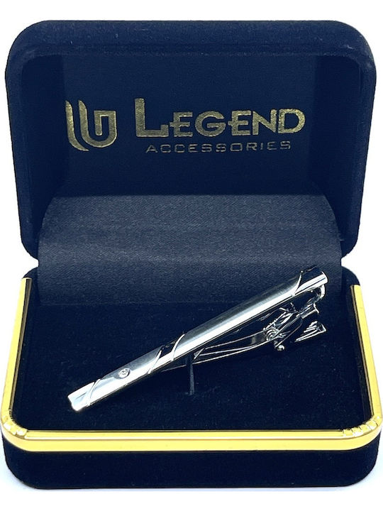 Legend Accessories Silver Tie Clip Silver 6cm