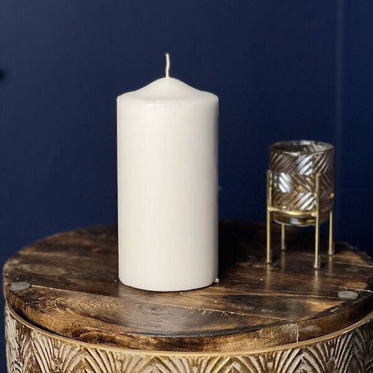 Candle Pillar 10x20cm White