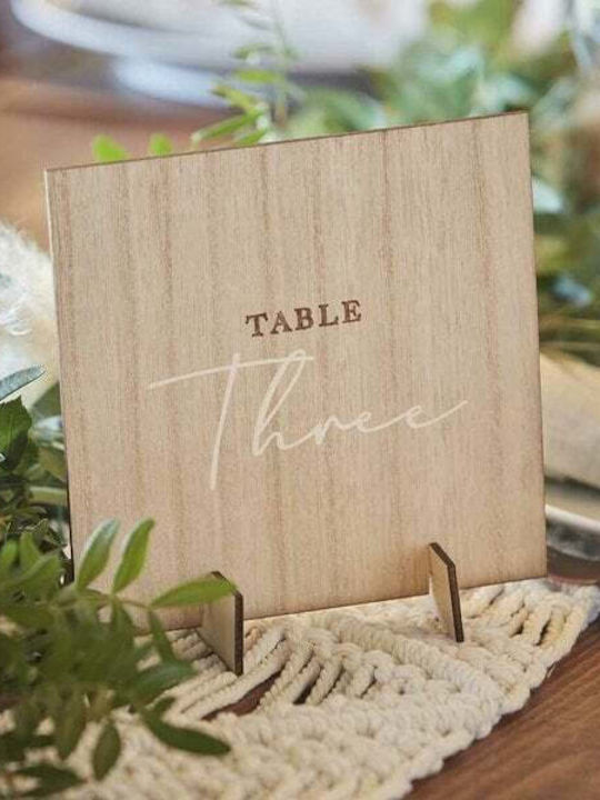Table Numbering Set/12 Numbers 1 To 12 Wood