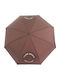 SmileyWorld Windproof Umbrella Compact Brown