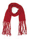 Women's Knitted Scarf Red