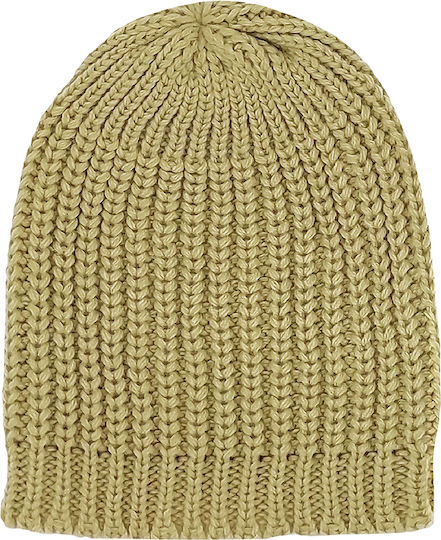 Beanie Γυναικείος Σκούφος Πλεκτός σε Μπεζ χρώμα