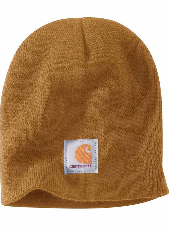 Beanie Unisex Σκούφος Πλεκτός σε Καφέ χρώμα