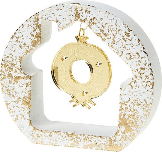 Ceramic House Plexi Pomegranate Gold 9x10x2.2cm K423 Nv23-30-00001-423
