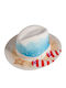 Wicker Women's Panama Hat Panama type beach design Multicolour