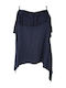 Women's Summer Blouse with Straps Navy Blue
