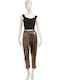 Дамско Crop Top Без Ръкави Black