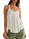 Damen Sommer Bluse mit Trägern & V-Ausschnitt Bone
