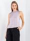 Damen Sommer Bluse Ärmellos Gray