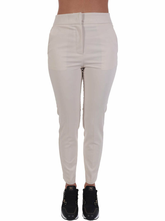 Twenty Women's Chino Trousers with Elastic Ecru