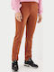Damen Stoff Hose Brown