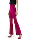Pants Women Twenty-29 Women's High-waisted Fabric Trousers Flared Black