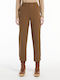 Eros Women's Fabric Trousers Tabac Brownc Brown