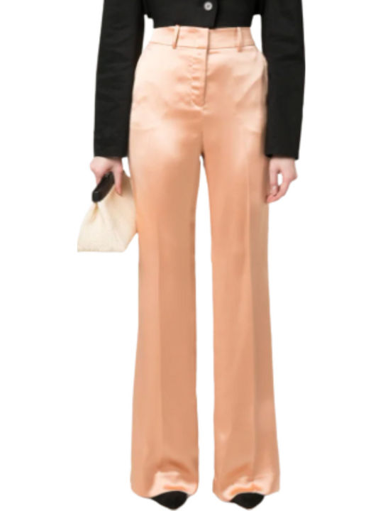 BCBG Maxazria Damen Stoff Hose Schlag PALE MARRON
