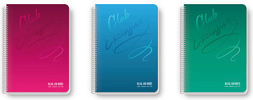 Label Label Spiral Notebook Ruled A4 90 Sheets 3 Subjects Black 1pcs
