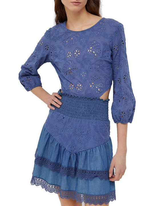 Liu Jo Frou Frou Summer Mini Dress Blue