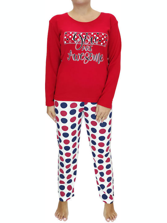 Goodnight Winter Women's Pyjama Set red