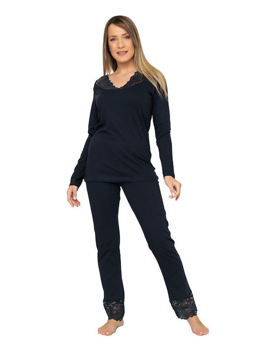 Sexen Winter Women's Pyjama Set Blue