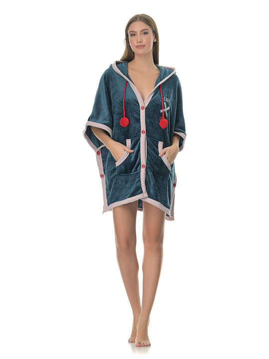 Fawn Robe De Iarnă Pentru Femei Petrol