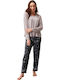 Penye Mood Winter Damen Pyjama-Set Gray