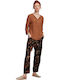 Penye Mood Set Pijamale pentru Femei Black