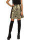 High-waisted Mini Skirt Gold