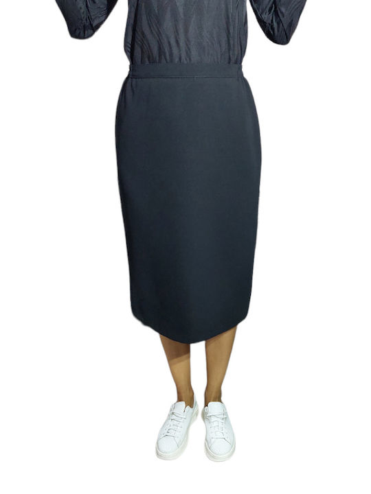 Classic Crepe Maxi Skirt Black