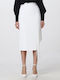 Ψηλόμεση Midi Φούστα White