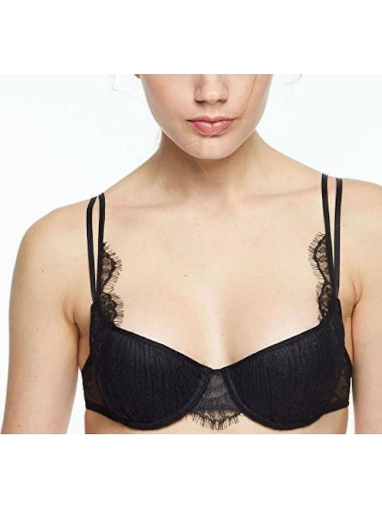 Balconette Balconette Bra with Light Padding Black