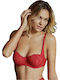 Balconette Balconette Bra without Padding Underwire Red